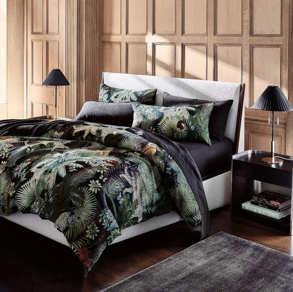 ❤️BUY 2 GET 1 FREE  Palm Grove Linen Full/Queen Duvet Cover